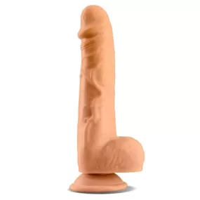 MORBIDO DILDO REALISTICO IN SILICONE CON FORTE VENTOSA E TESTICOLI