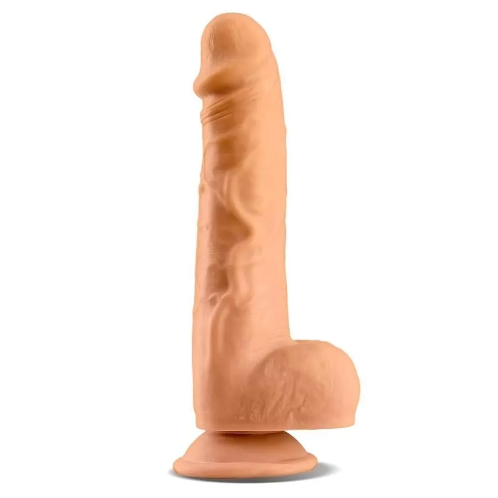 MORBIDO DILDO REALISTICO IN SILICONE CON FORTE VENTOSA E TESTICOLI