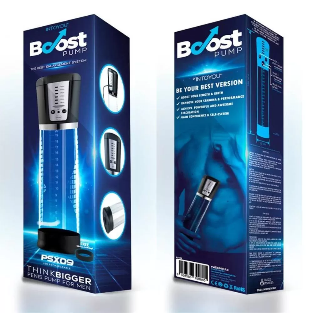 BOOST PUMPS POMPA AUTOMATICA PER IL PENE CON DISPLAY PSX09 USB