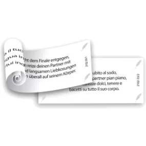 100 rotolini con indicazioni provocanti