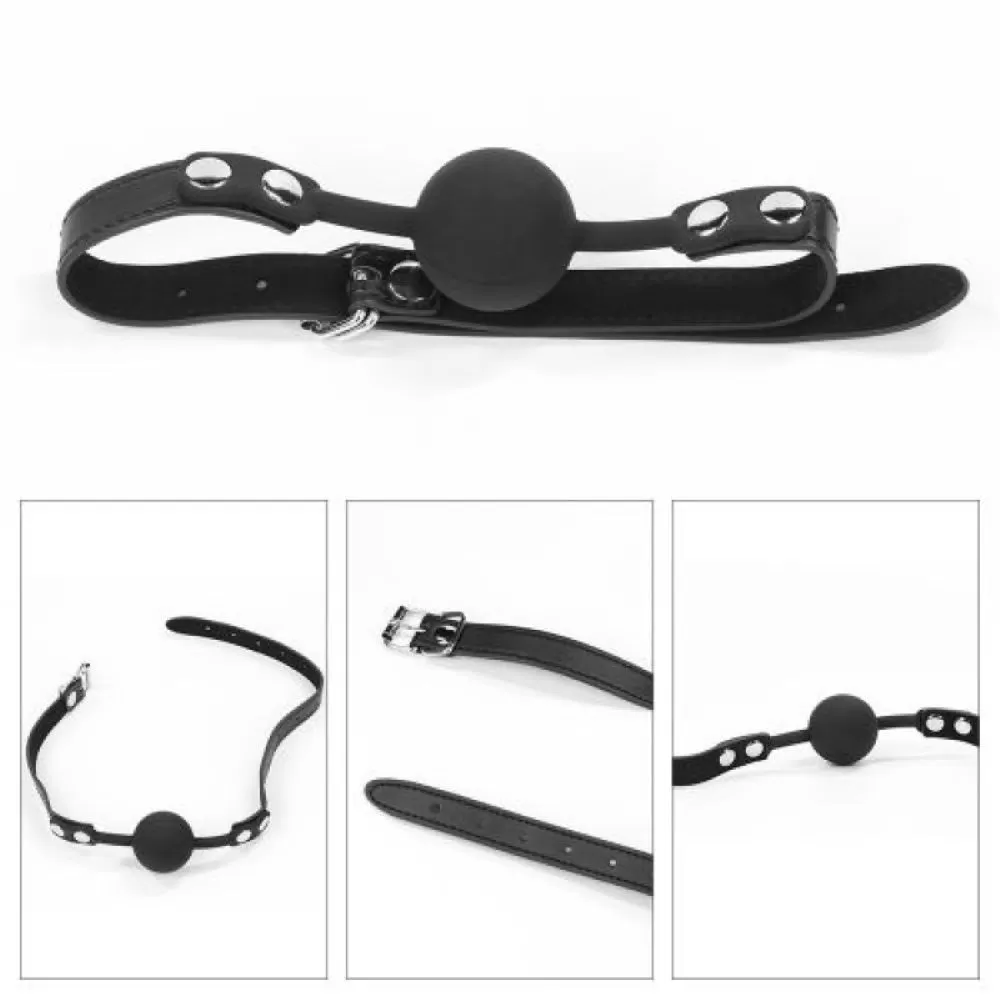 Kit Bondage Deluxe Con Vibratore Nero gag ball