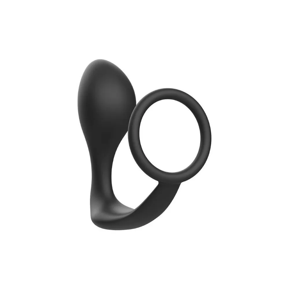 Plug anele nero con anello