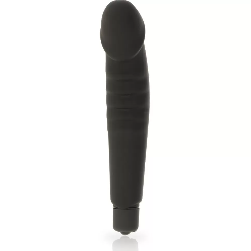 VIBRATORE CLASSICO DONNA DILDO IN SILICONE NERO DOLCE VITA