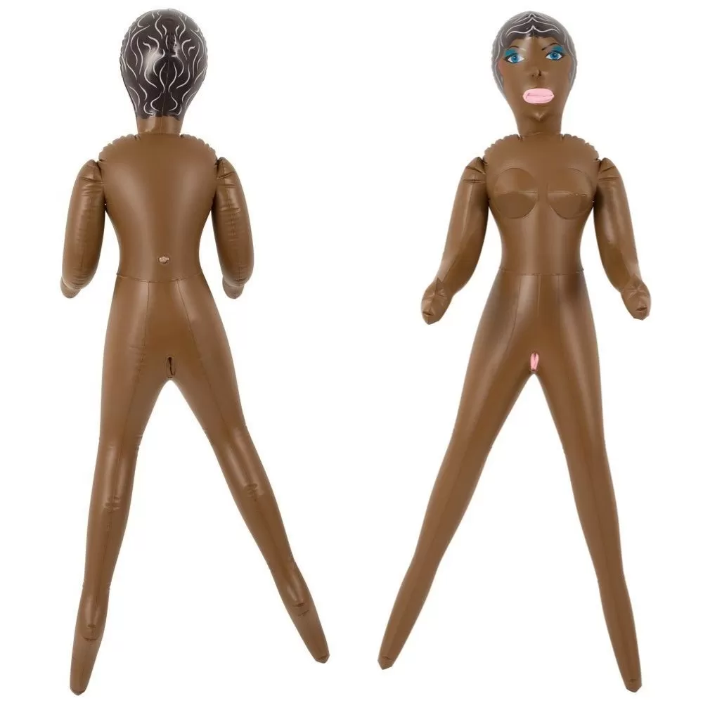 BAMBOLA GONFIABILE NERA ALTEZZA 1,52 CM SENO 80 CM BACINO 75 CM OCEAN LOVE DOLL
