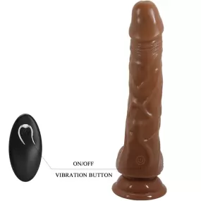 dildo vibratore marrone con telecomando 21 cm