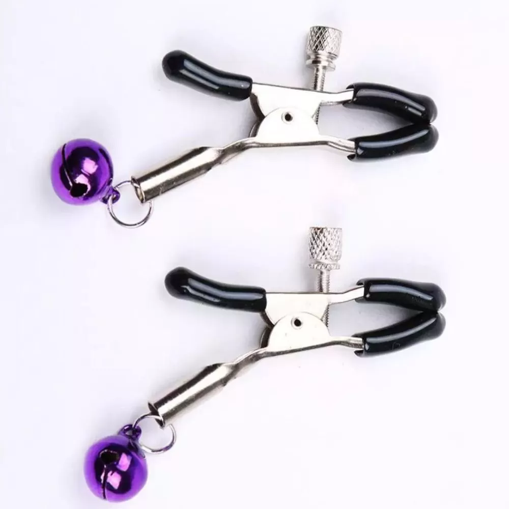 Morsetti pinze per capezzoli seno stringi capezzoli con campanelle nipple clamps BDSM