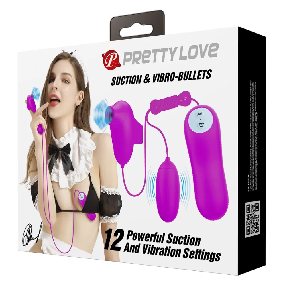 mini vibratore SUCTION E VIBROBULLETS PRETTY LOVE