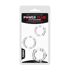 POWER PLUS TRIPLE BEADED RING SET anelli fallici