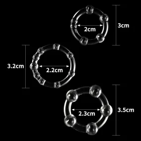 kit 3 cockring anello fallico uomo in gomma TPE ritardante pene
