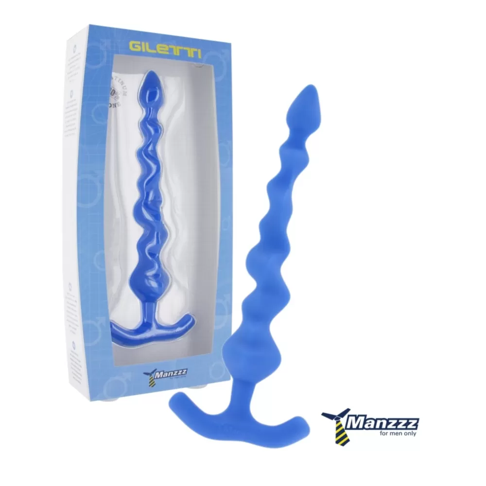palline anali Giletti Blu dildo anale in silicone di ManzzzToys