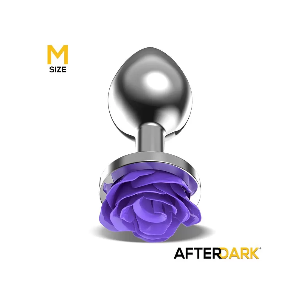 plug anale in metallo con rosa gioiello