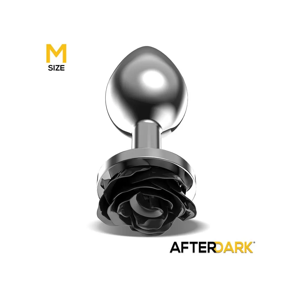 Plug Anale in metallo size-M Black Rose