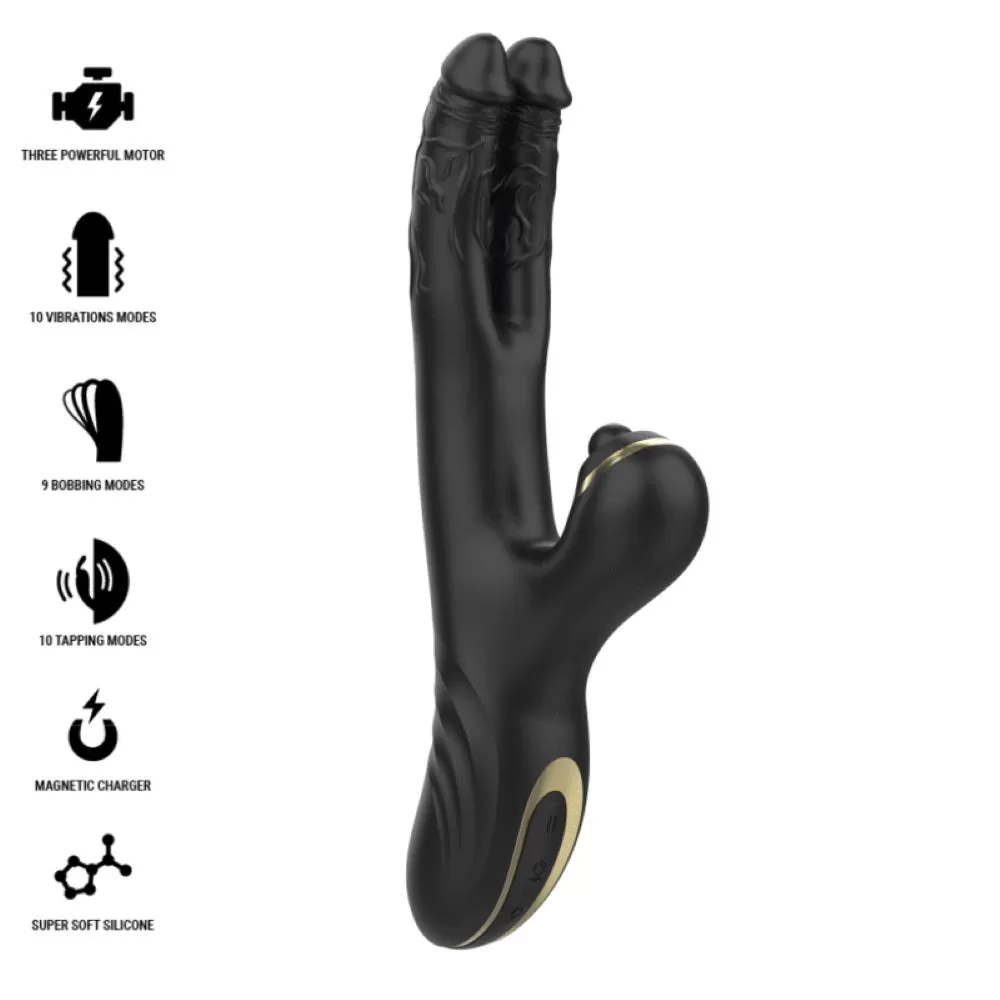 vibratore rabbit di colore nero