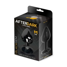 Afterdark Plug Anale Nero con Gemma Nera taglia M