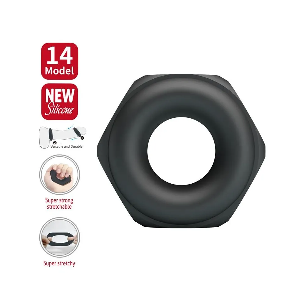Crazy Bull Jarvius Modello 14 | Anello Cockring in Silicone Regolabile | Controllo e Piacere Prolungato
