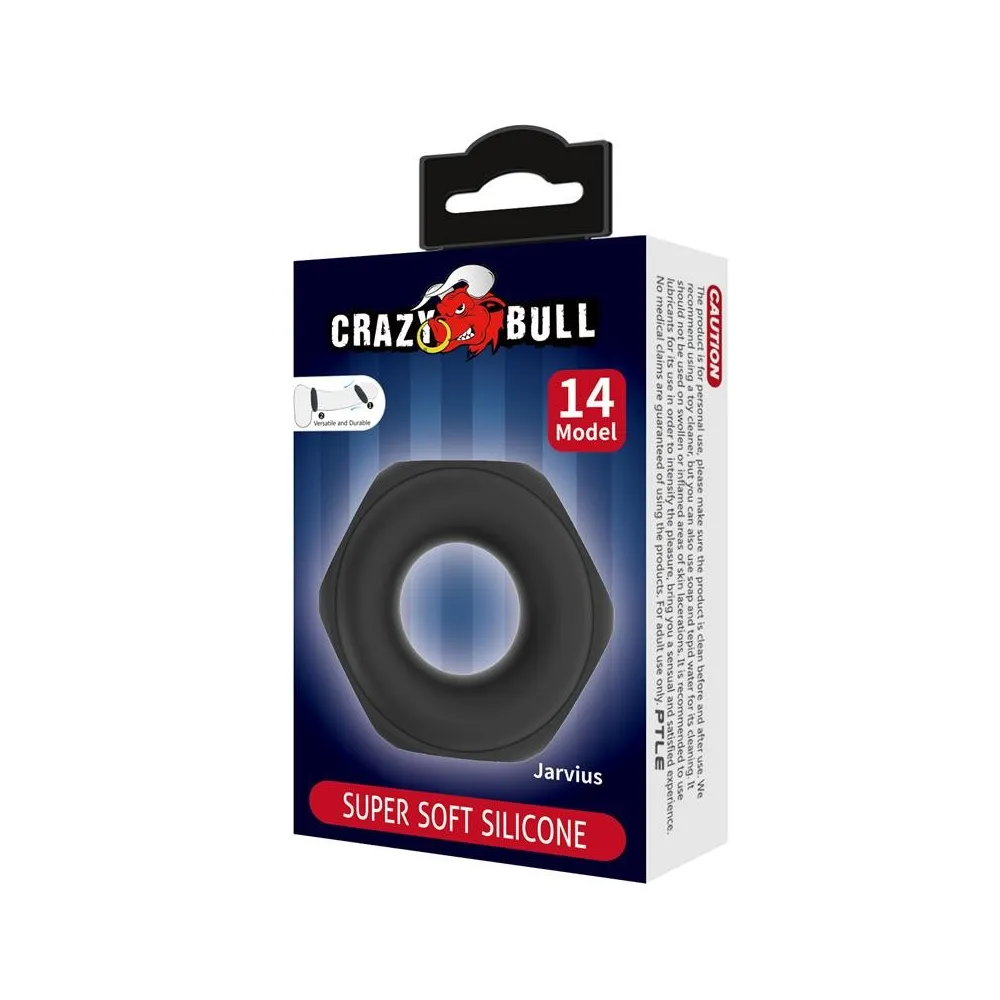 Crazy Bull Jarvius Modello 14 | Anello Cockring in Silicone Regolabile | Controllo e Piacere Prolungato