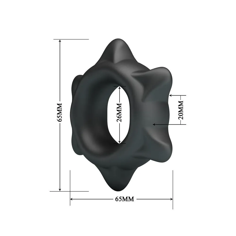 Crazy Bull Ethaniel Modello 11 | Anello Cockring in Silicone Regolabile | Piacere e Controllo Prolungato
