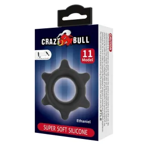 Crazy Bull Ethaniel Modello 11 | Anello Cockring in Silicone Regolabile | Piacere e Controllo Prolungato