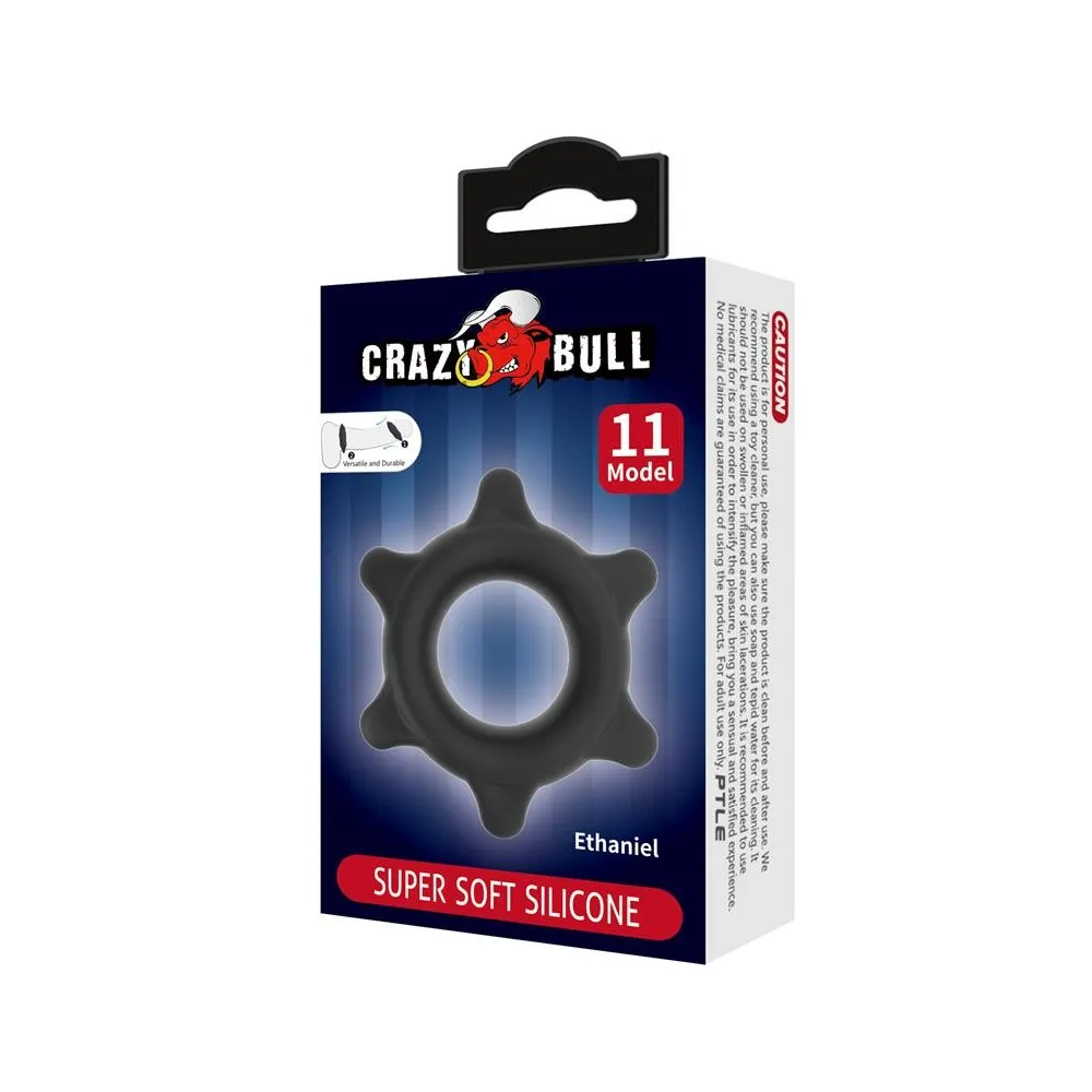 Crazy Bull Ethaniel Modello 11 | Anello Cockring in Silicone Regolabile | Piacere e Controllo Prolungato