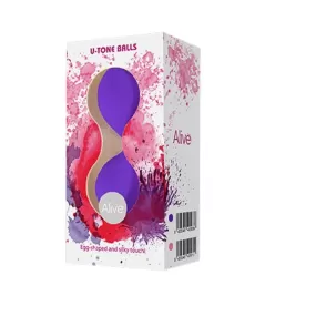 due palline sfere vaginali in silicone medicale colore viola