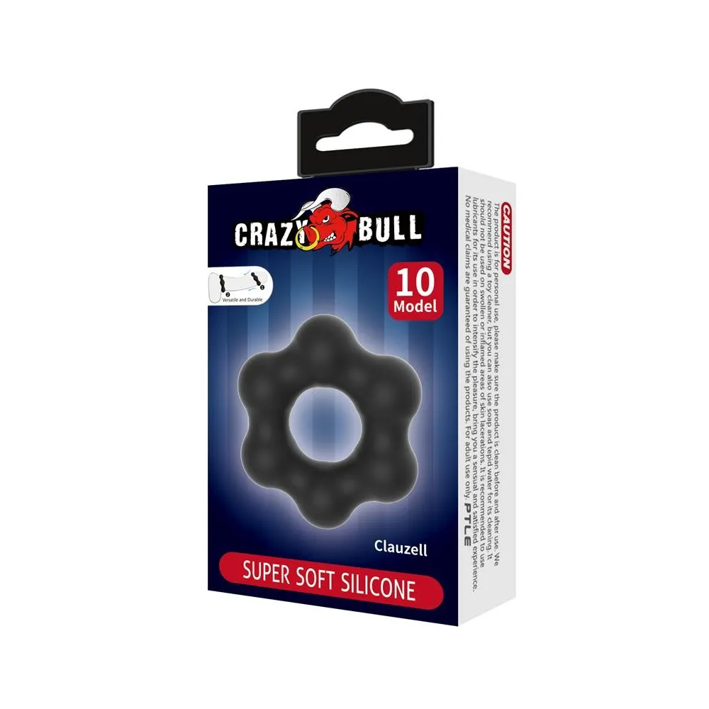 Crazy Bull Clauzell | Anello in Silicone Regolabile | Cockring Morbido Comfort e Controllo