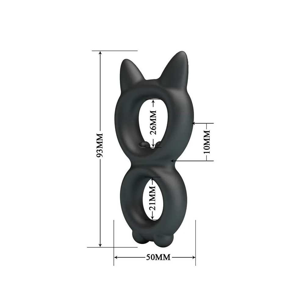Crazy Bull Toran | Doppio Anello Cockring in Silicone | Controllo e Intensità senza Vibrazioni