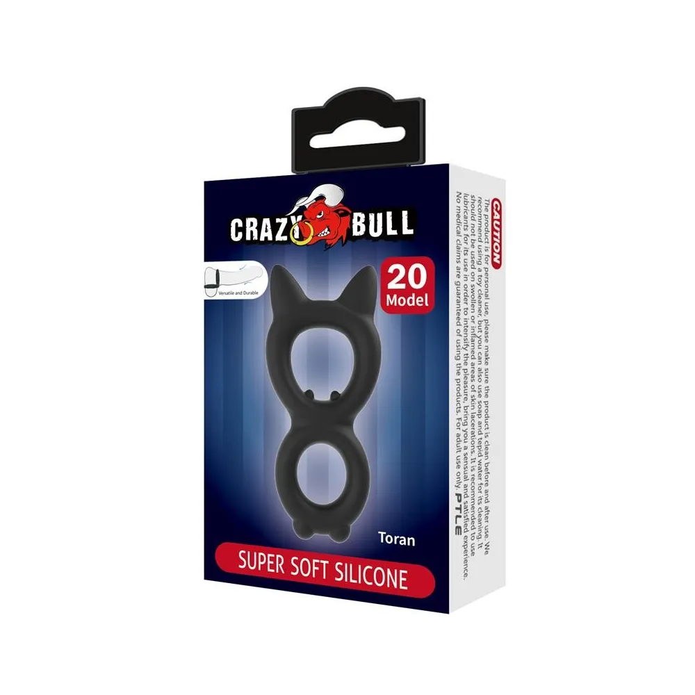 Crazy Bull Toran | Doppio Anello Cockring in Silicone | Controllo e Intensità senza Vibrazioni