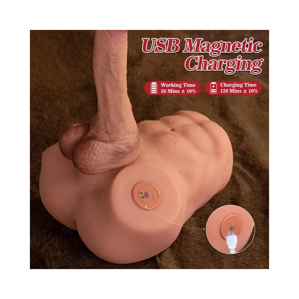 Jonah Torso Maschile Realistico | Dildo Staccabile Vibrante con App Bluetooth Sextoy Premium TPR