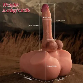 Jonah Torso Maschile Realistico | Dildo Staccabile Vibrante con App Bluetooth Sextoy Premium TPR