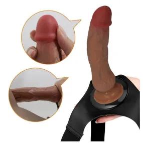 harness strap-on con dildo squirting