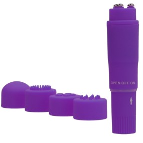 Mini vibratore massaggiatore Soft Touch Pocket Vibe con testine sostituibili di GC