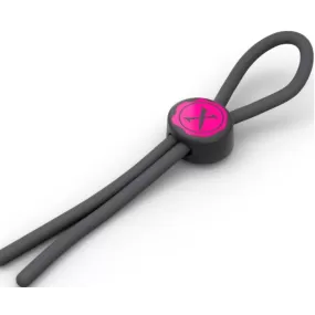 anello fallico in silicone nero con diametro regolabile Dorcel