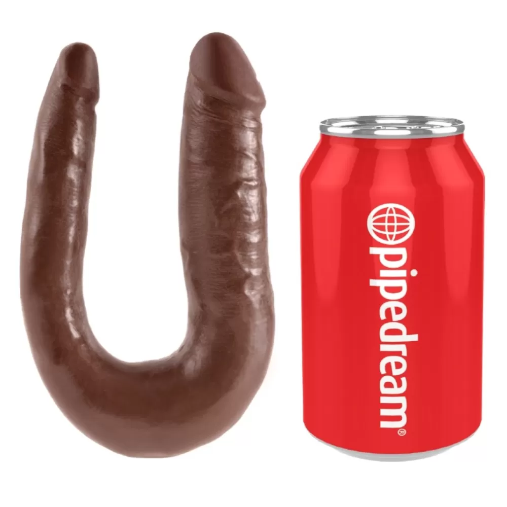 dildo realistico marrone morbido e flessibile fallo doppio Double Trouble