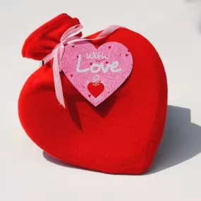 scaldamani borsa acqua calda cuore rosso idea regalo